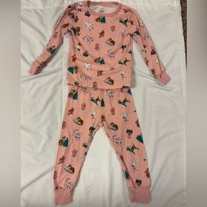 Crewcuts Pink PJs with Christmas print 3T